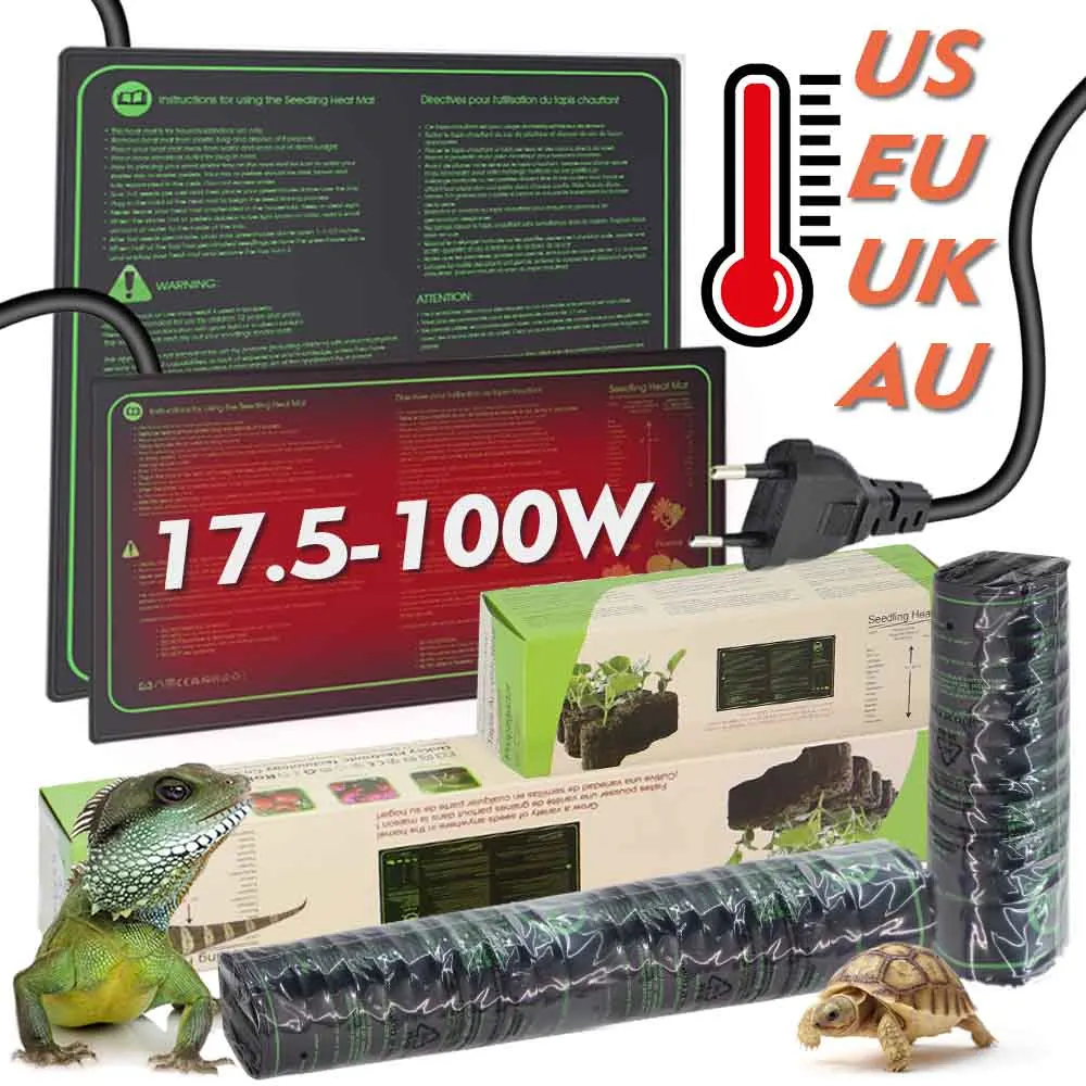 Heat Mat Seedling - 17.5/45/100W PVC Seedling Thermostat Heating Pad