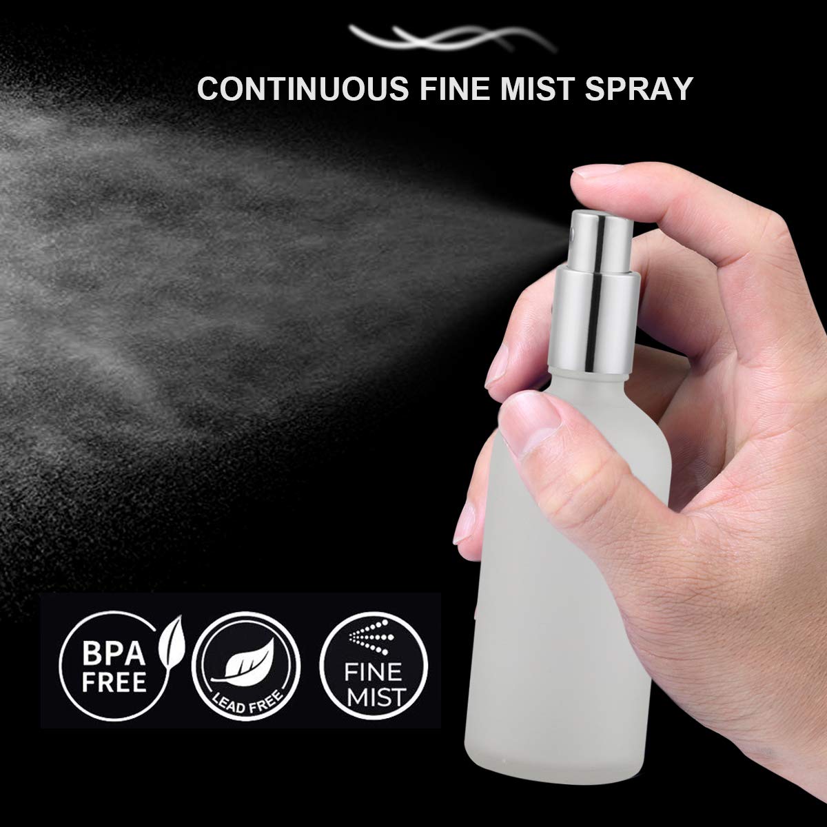 2-Pack 3.4oz Frosted Glass Spr - Misting Bottle Fine avaliação e preço