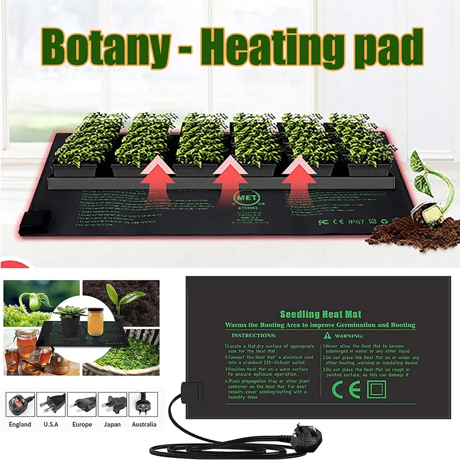 4 Sizes 220V EU Plug Seedling  - Heat Mat Seedling avaliação e preço