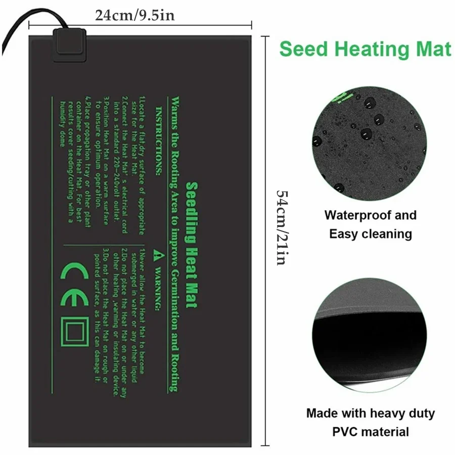 4 Sizes 220V EU Plug Seedling  - Heat Mat Seedling avaliação e preço