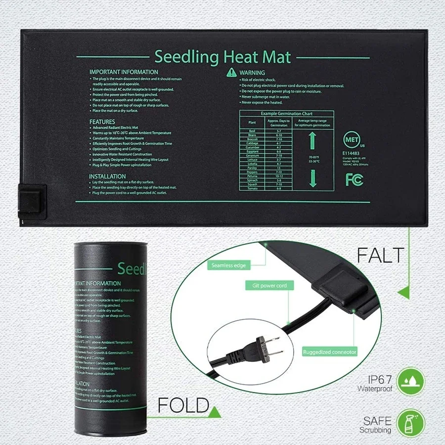 4 Sizes 220V EU Plug Seedling  - Heat Mat Seedling avaliação e preço