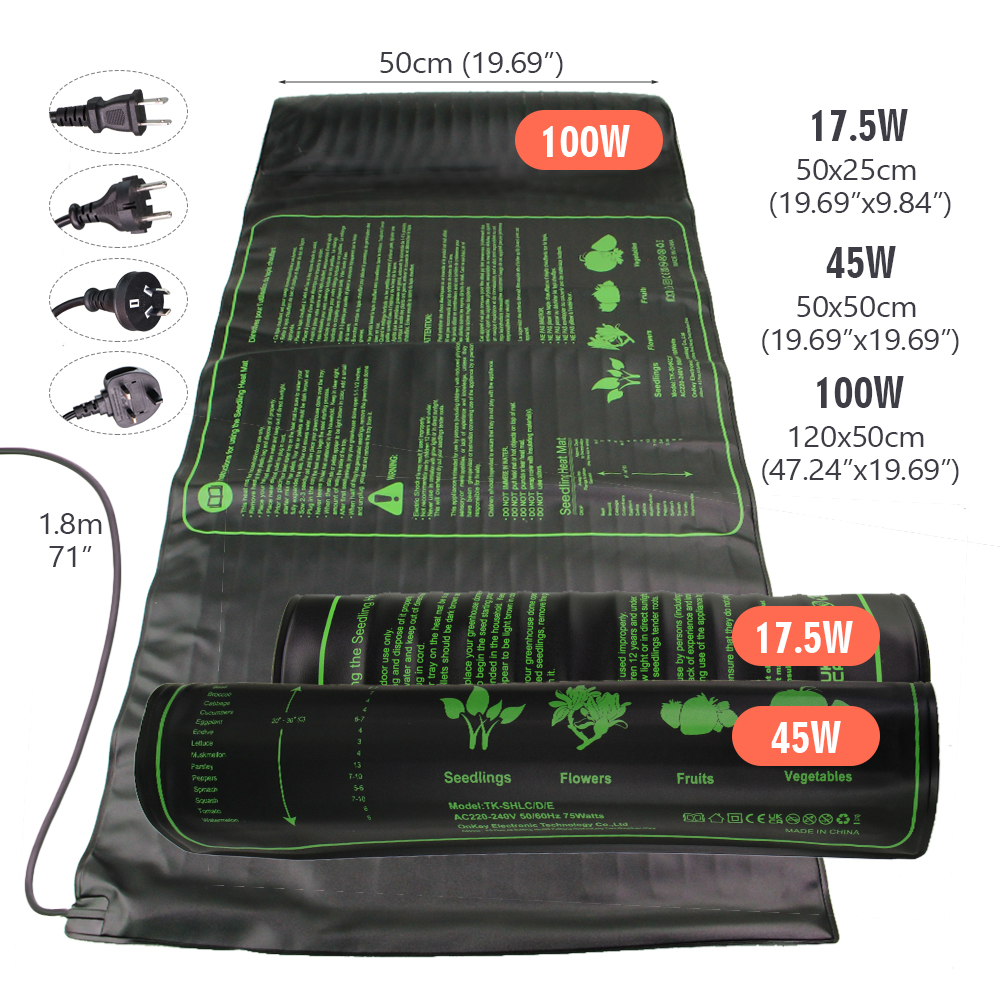 17.5W 45W 100W Seedling Heat M - Rooting Gel Clone avaliação e preço