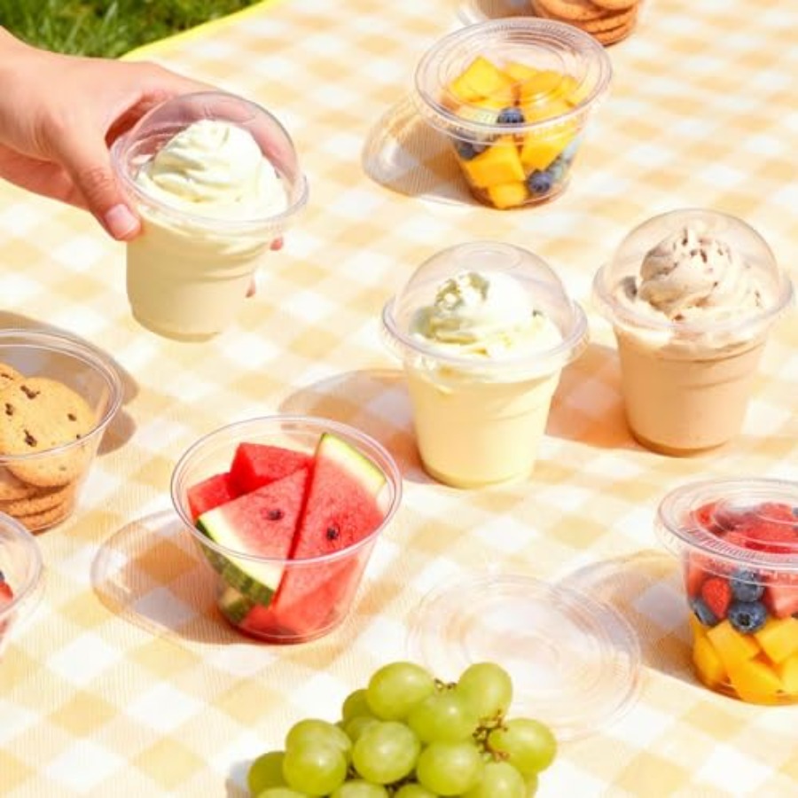 200 Pack 9 oz Clear Plastic Cu - Plastic Dome Clear avaliação e preço