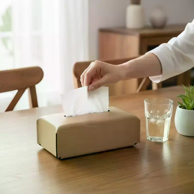 Luxury Tissue Box Leather Napk - Agar Tissue Culture avaliação e preço