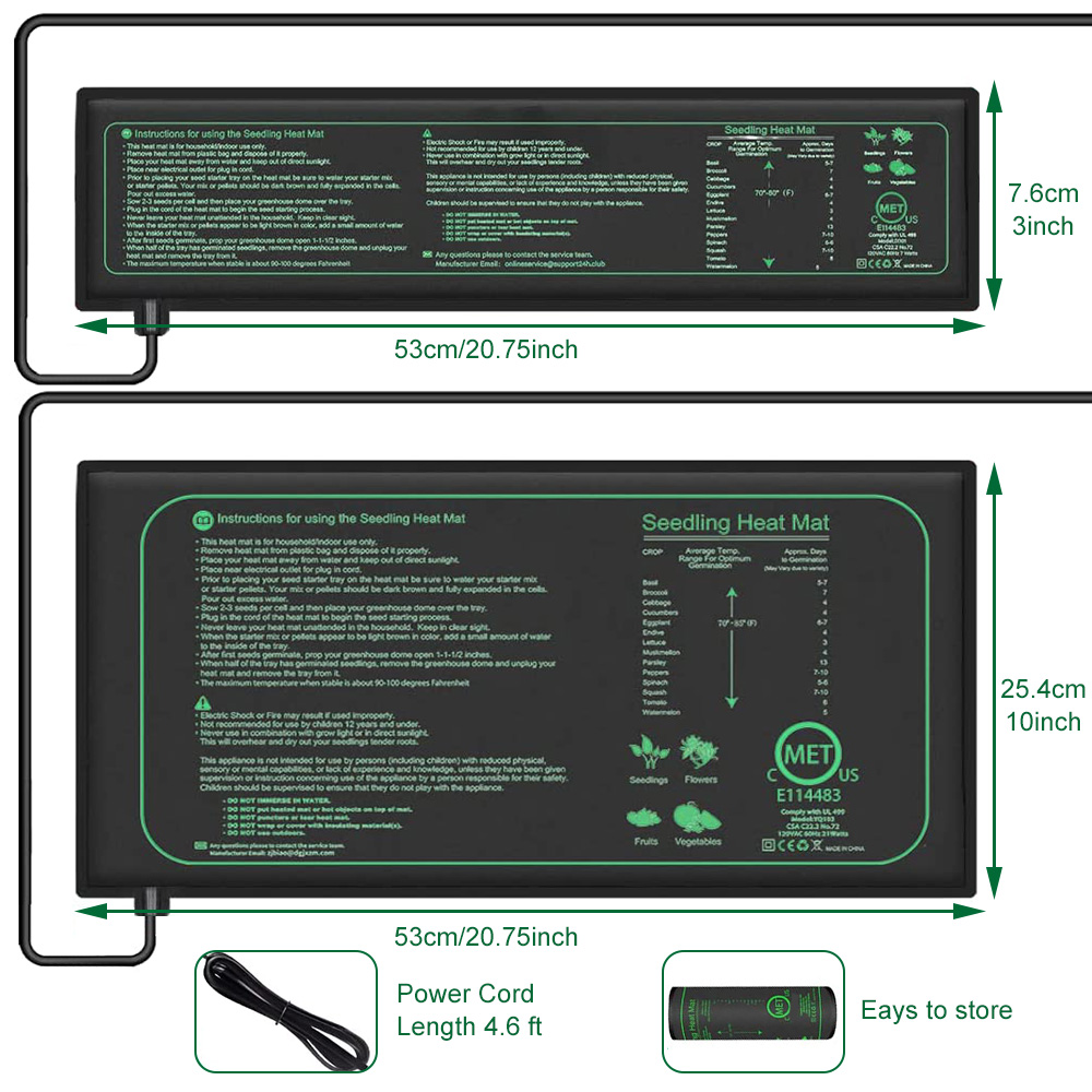 10/25/50CM Seedling Heat Mat I - Rooting Gel Clone avaliação e preço