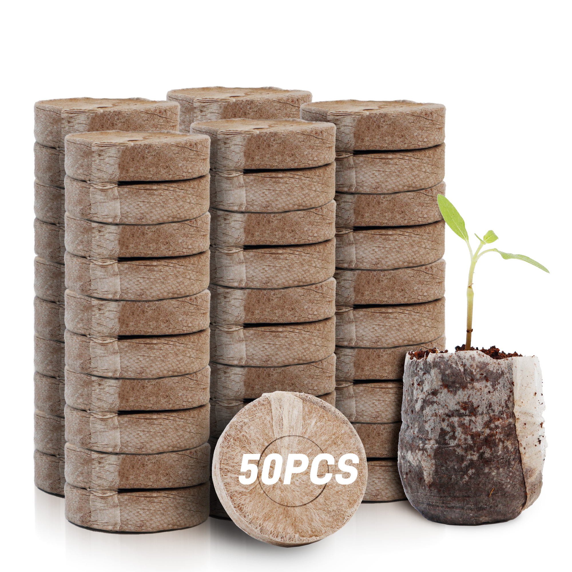 50pcs 35mm Compressed Peat Pel - Peat Pellet Tray avaliação e preço