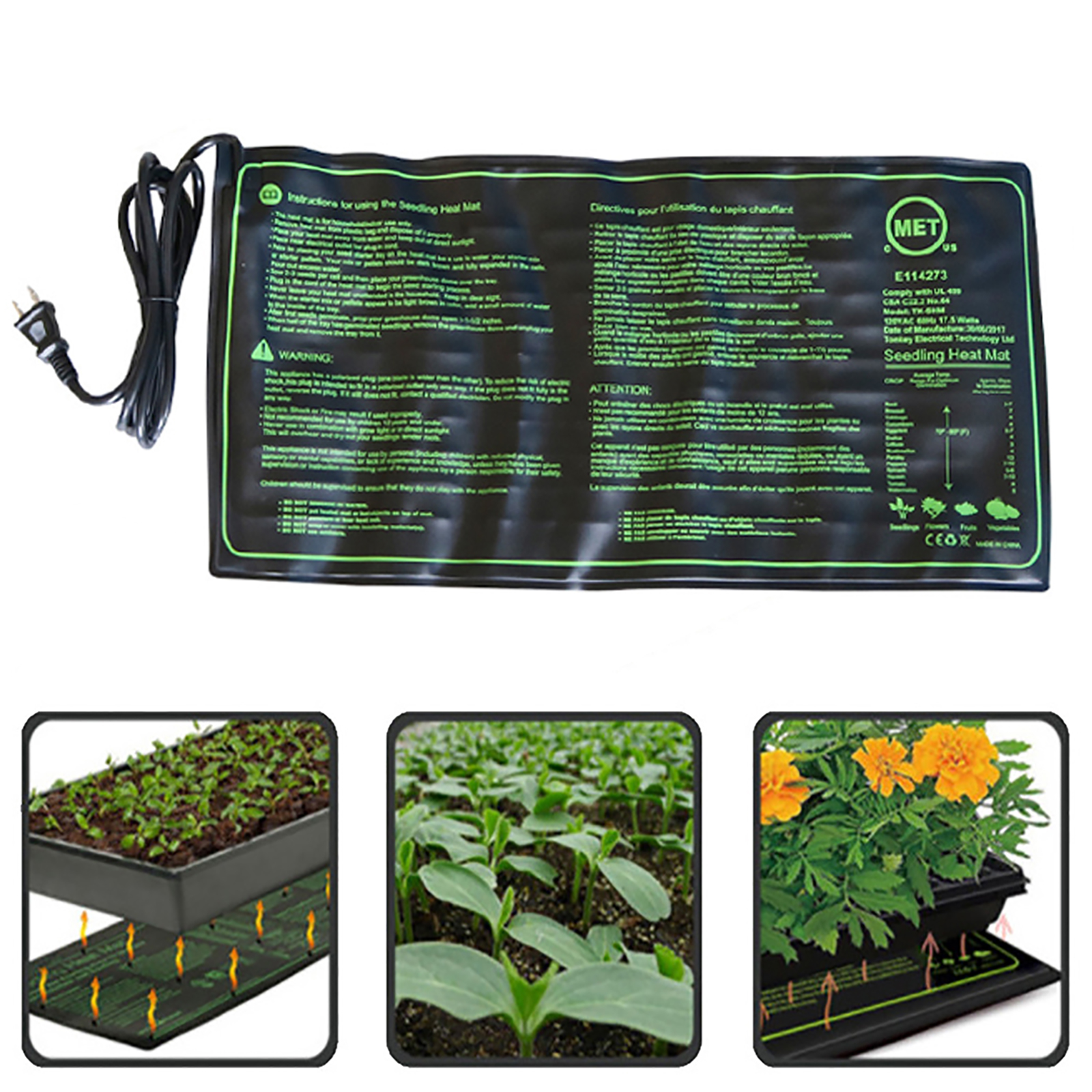 110/120/220/230V Seedling Heat - Heat Mat Seedling avaliação e preço