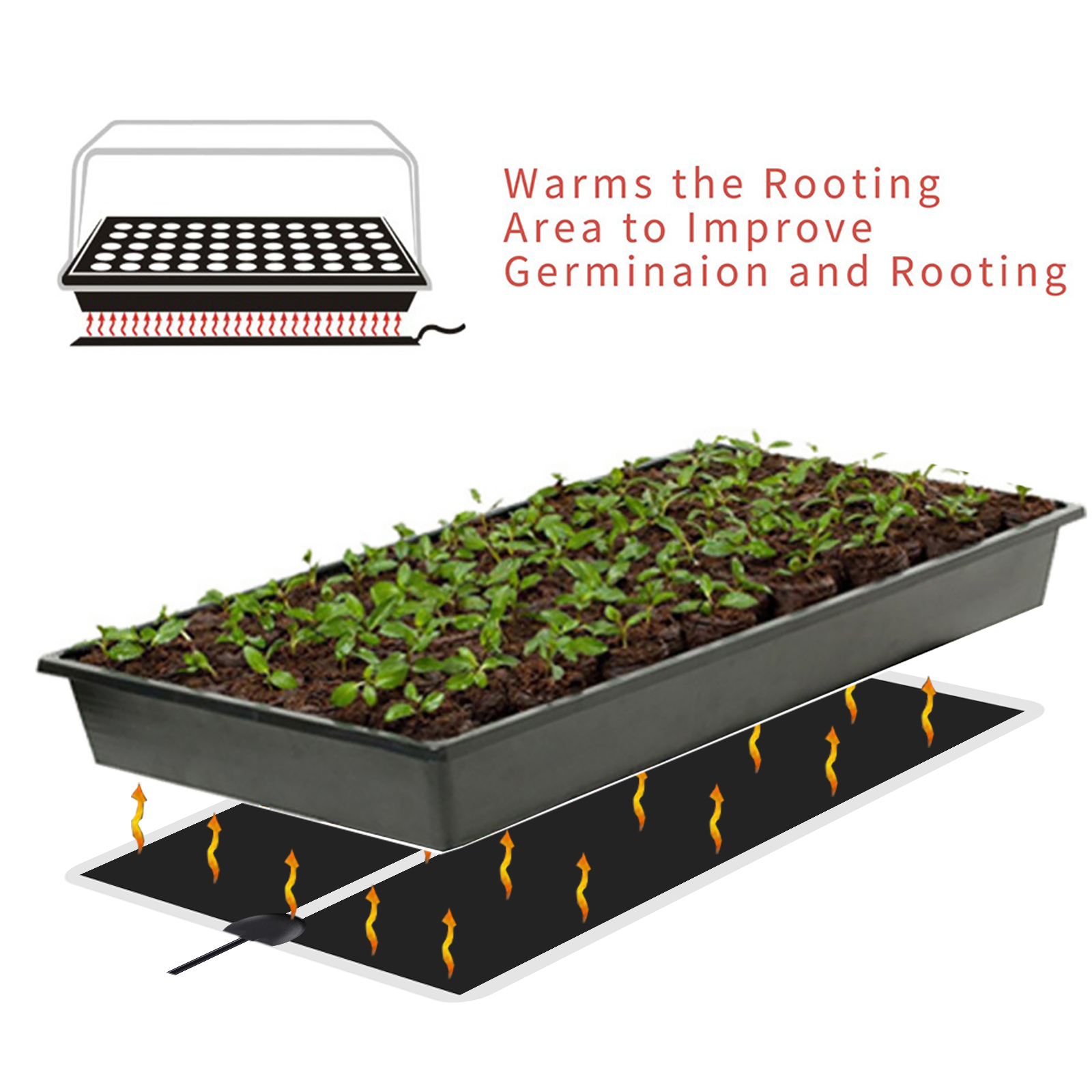 5~45W Seedling Heat Mat 220V~2 - Heat Mat Seedling avaliação e preço