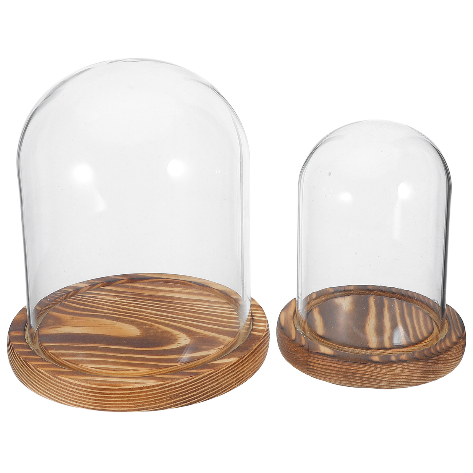 2Sets Clear Glass Display Dome - Plastic Dome Clear avaliação e preço