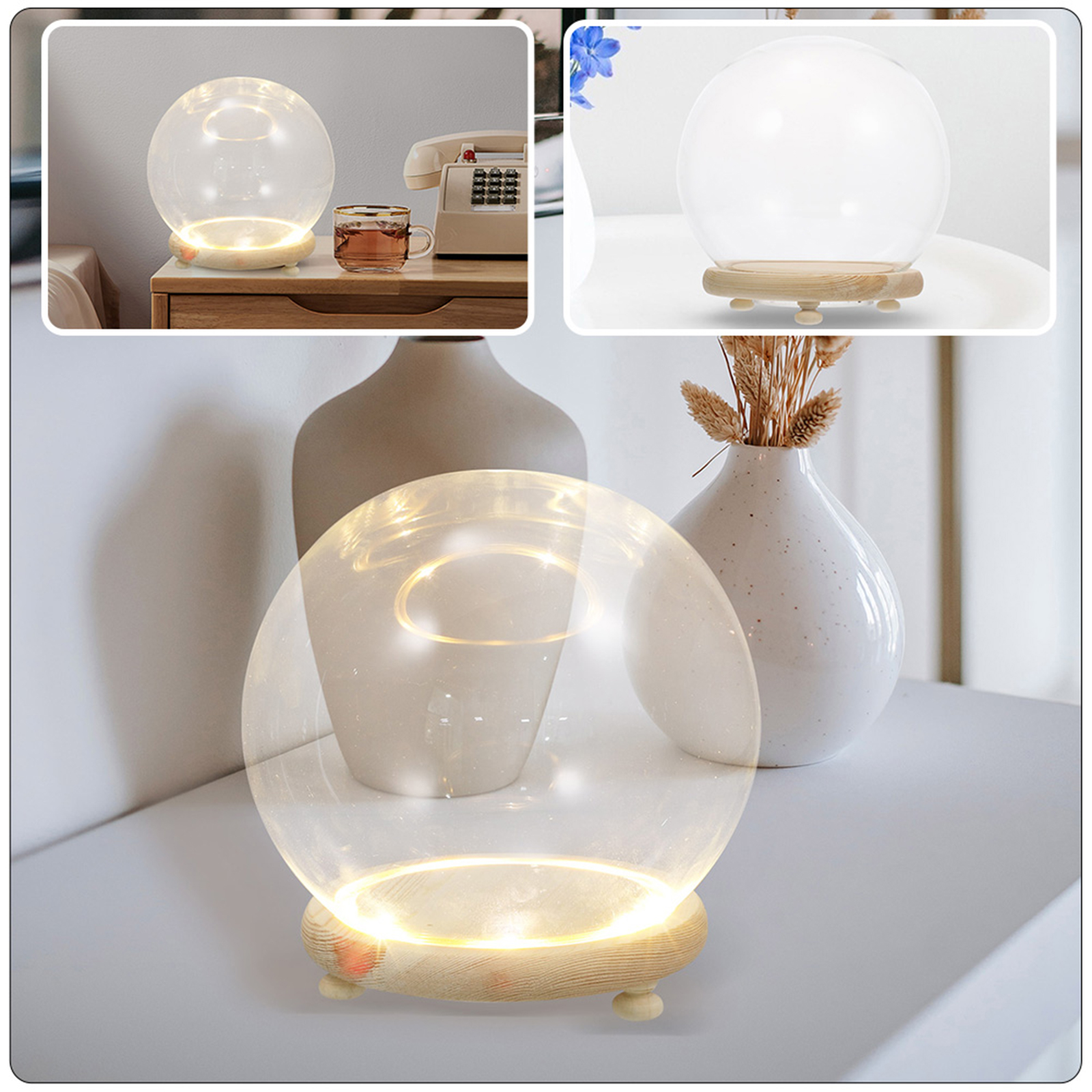 Eternal Flower Glass Cover Cle - Plastic Dome Clear avaliação e preço