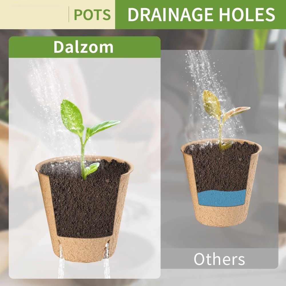 50PCS Biodegradable Plant Star - Peat Pellet Tray avaliação e preço