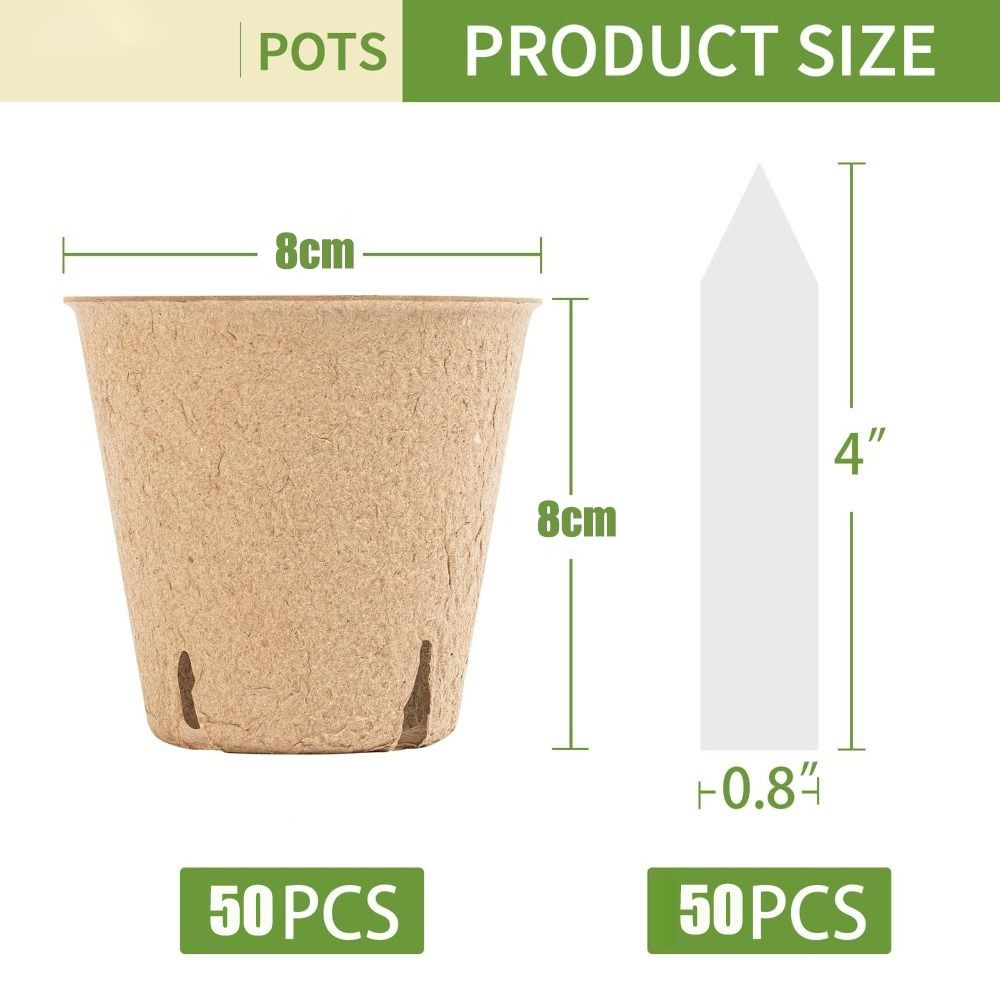 50PCS Biodegradable Plant Star - Peat Pellet Tray avaliação e preço