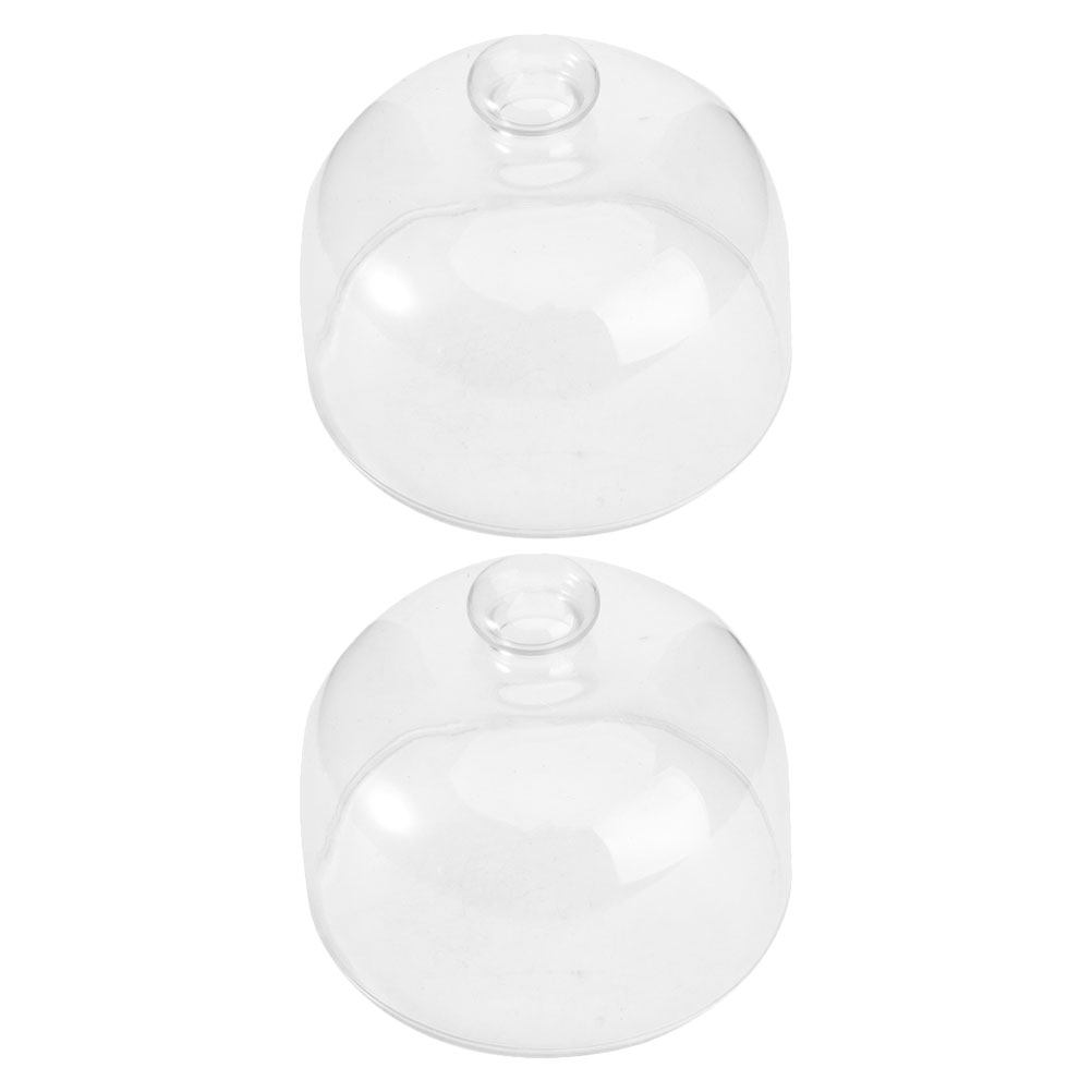 2Pcs Transparent Glass Cake Do - Plastic Dome Clear avaliação e preço