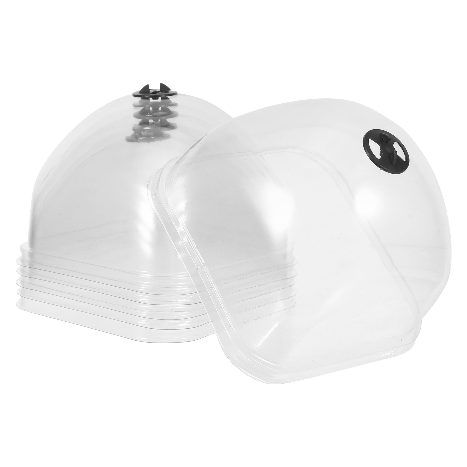 6Pcs Plant Cover Humidity Dome - Plastic Dome Clear avaliação e preço