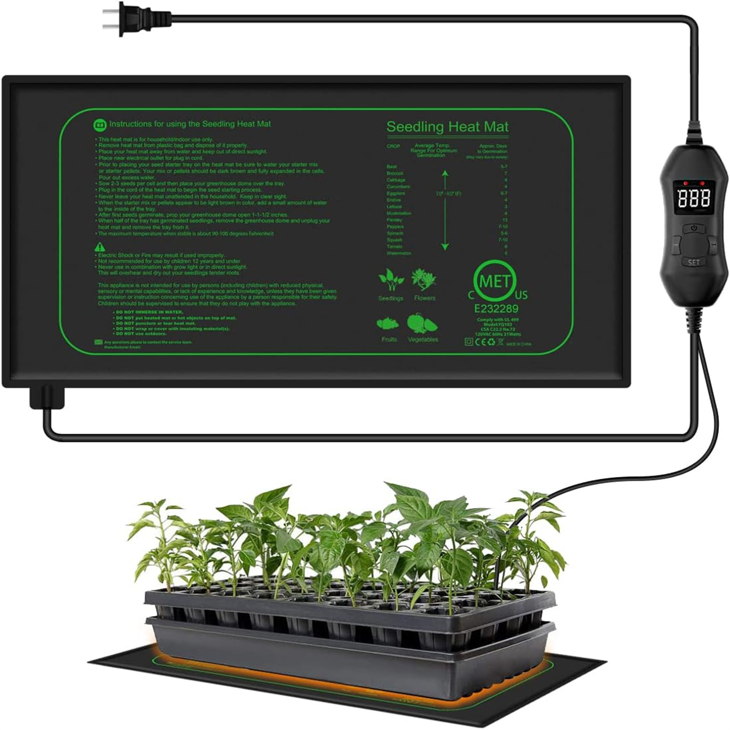 Seedling Heat Mat With Digital - Rooting Gel Clone avaliação e preço