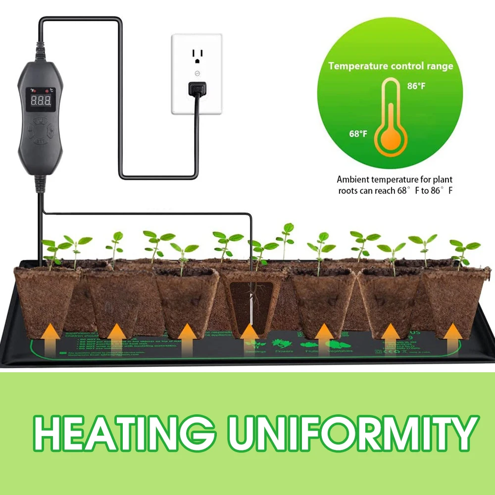50W EU-US/UK/AU Adjustable The - Heat Mat Seedling avaliação e preço