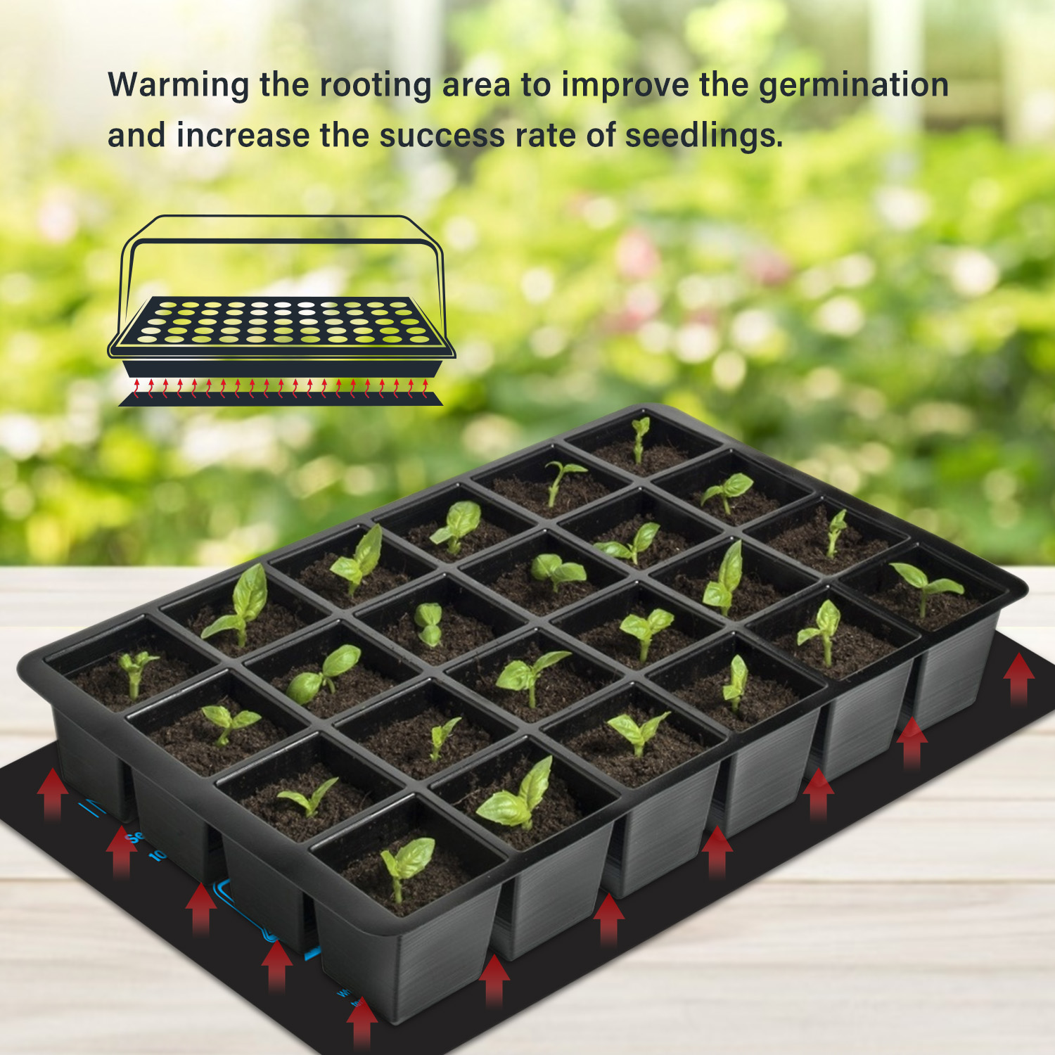 20.75x10CM EU/US/UK/AU Plug Se - Heat Mat Seedling avaliação e preço